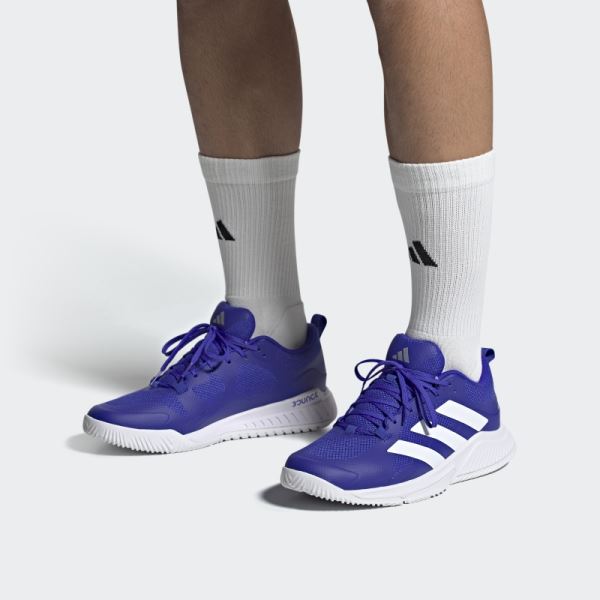 Blue Adidas Court Team Bounce 2.0 Shoes