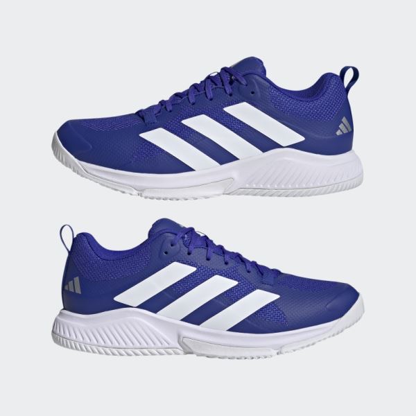 Blue Adidas Court Team Bounce 2.0 Shoes