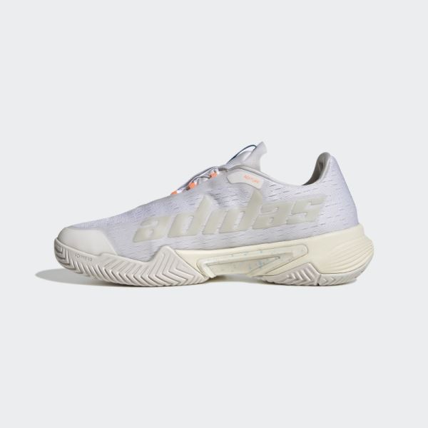 Adidas White Barricade Tennis Shoes