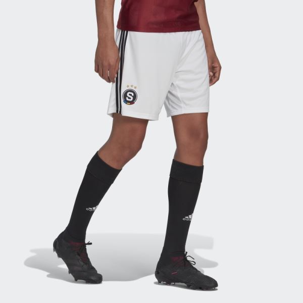 Adidas White Sparta Prague 22/23 Home Shorts