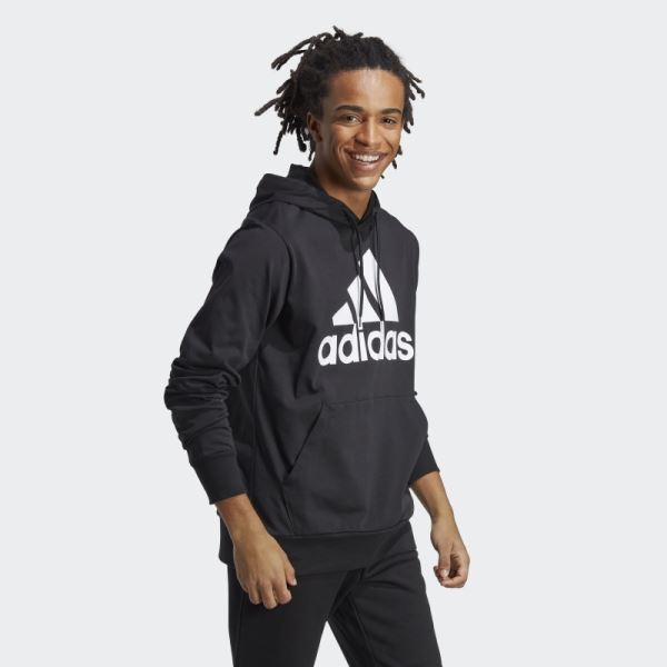 Black Adidas Essentials Logo Hoodie