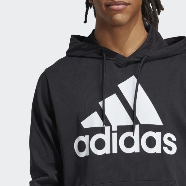 Black Adidas Essentials Logo Hoodie