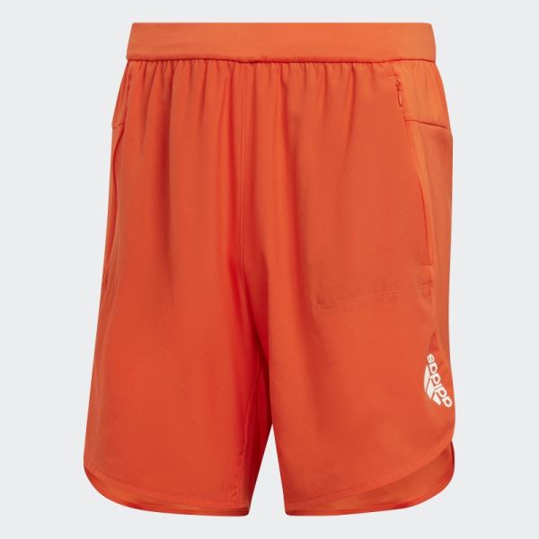 Orange Adidas Designed for Training Shorts