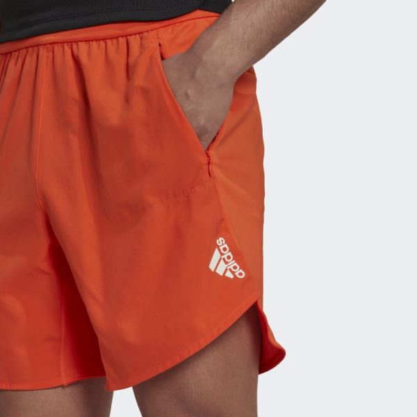 Orange Adidas Designed for Training Shorts