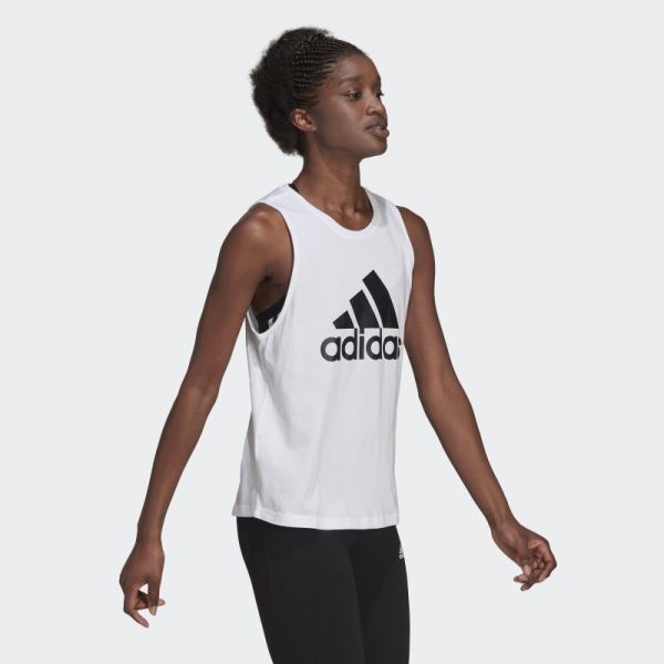 Essentials Big Logo Tank Top Adidas White