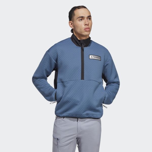 Adidas Steel Terrex Utilitas 1/2-Zip Fleece Jacket