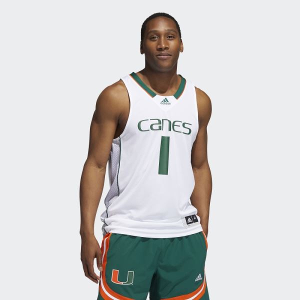 Adidas Hurricanes NCAA Swingman Jersey White