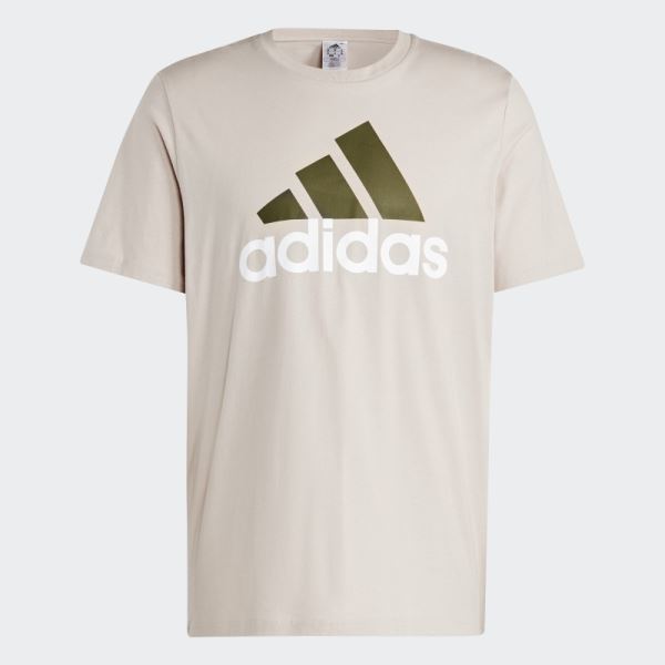 Taupe Essentials Single Jersey Big Logo Tee Adidas