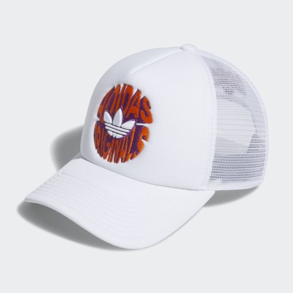 Spiral Trucker Hat Adidas White