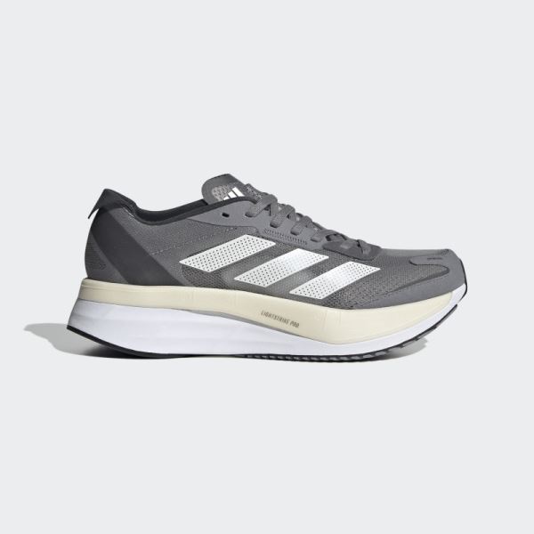 Grey Adizero Boston 11 Running Shoes Adidas