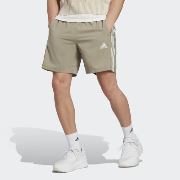 Adidas AEROREADY Essentials Chelsea 3-Stripes Shorts Silver Pebble