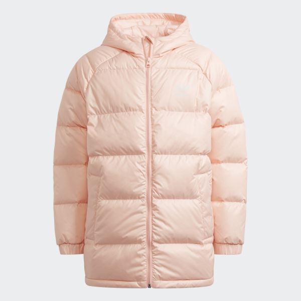 Adicolor Elongated Down Jacket Haze Coral Adidas