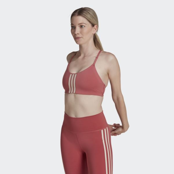 Red Aeroimpact Training Light-Support Bra Adidas