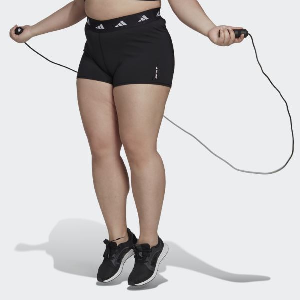 Techfit Short Leggings (Plus Size) Black Adidas