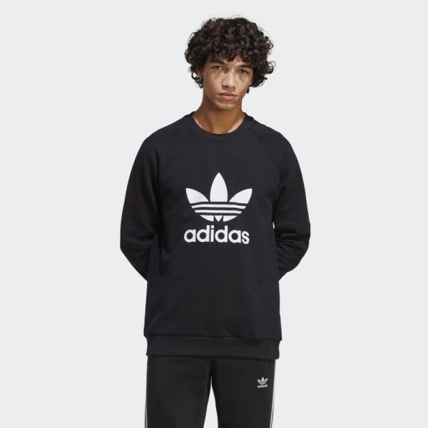 Adidas Adicolor Classics Trefoil Crewneck Sweatshirt Black