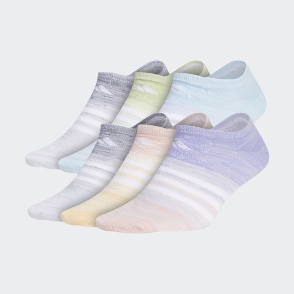 Light Purple Superlite Multi Space-Dye No-Show Socks 6 Pairs Adidas