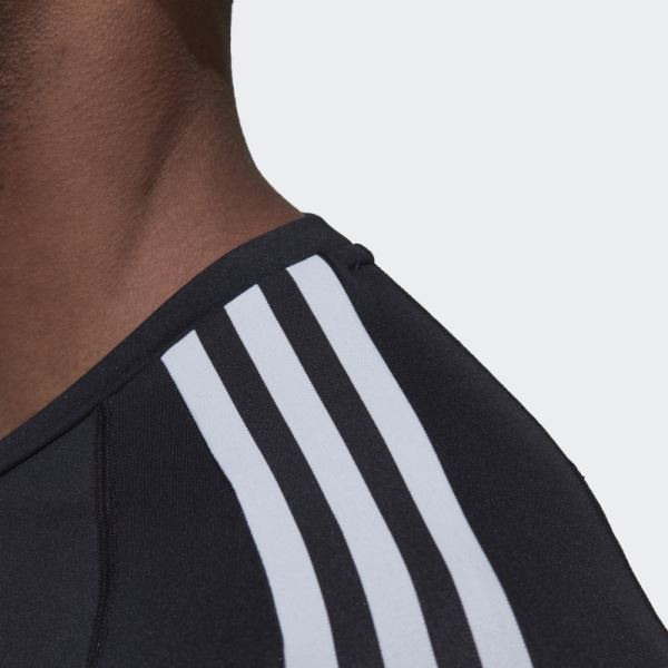 Adidas Techfit 3-Stripes Training Long Sleeve Tee Black