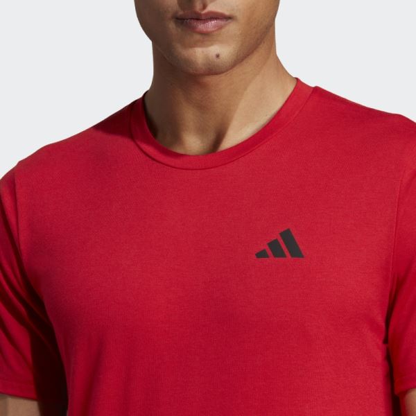 Scarlet Adidas Train Essentials Feelready Training Tee