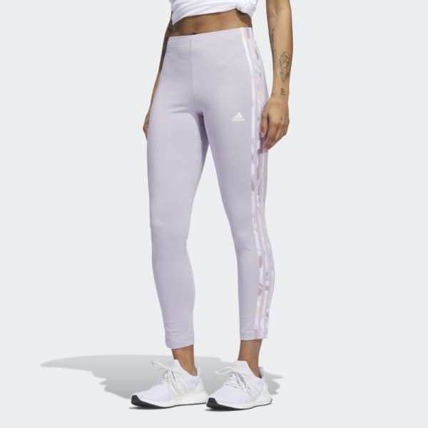 Silver Dawn Adidas Essentials 3-Stripes High-Waisted Single Jersey Leggings