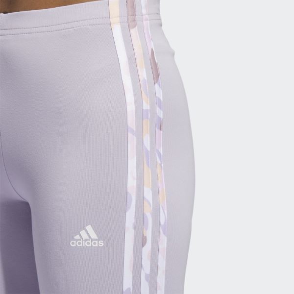 Silver Dawn Adidas Essentials 3-Stripes High-Waisted Single Jersey Leggings