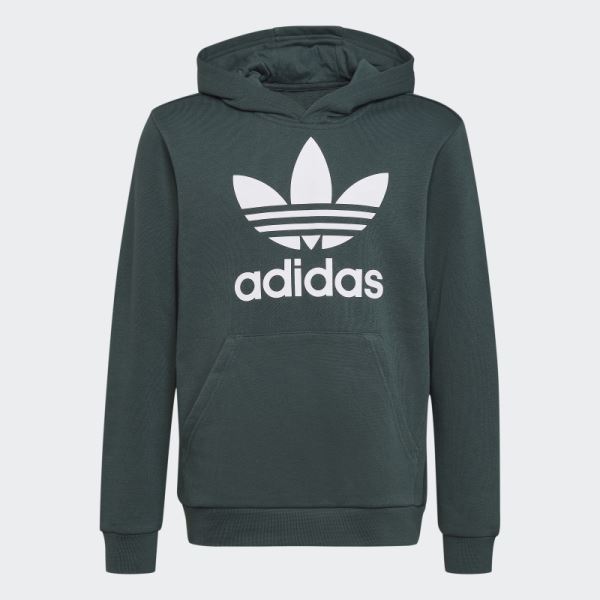 Mineral Green Adidas Trefoil Hoodie