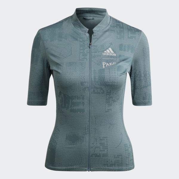 Adidas The Parley Short Sleeve Cycling Jersey Hazy Emerald