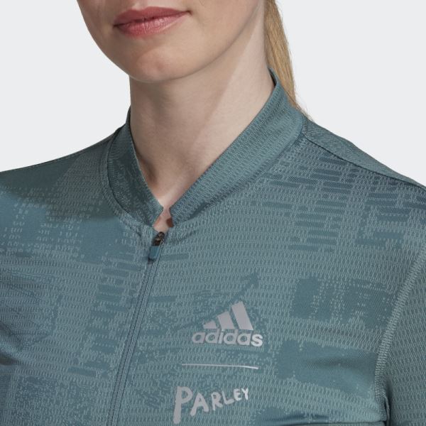 The Parley Short Sleeve Cycling Jersey Hazy Emerald Adidas