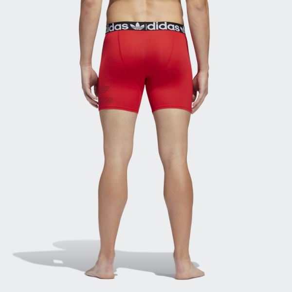 Adidas Trefoil Boxer Briefs 2 Pairs Scarlet