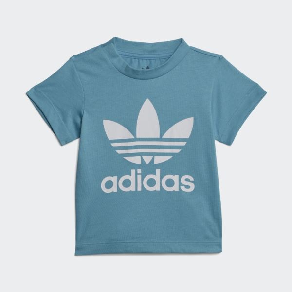 Blue Adidas Trefoil T-Shirt Stylish