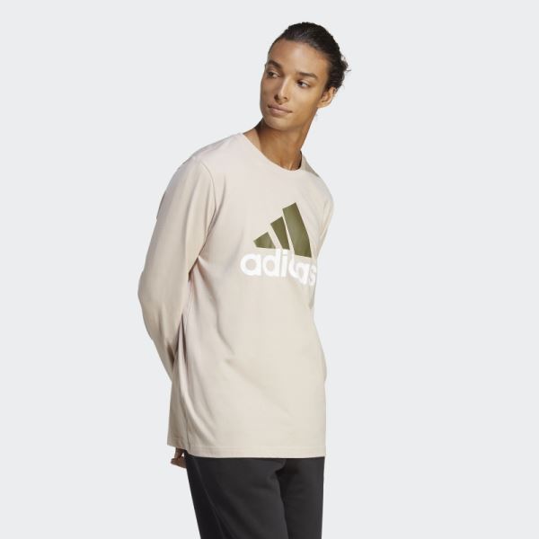 Essentials Long Sleeve Tee Adidas Taupe