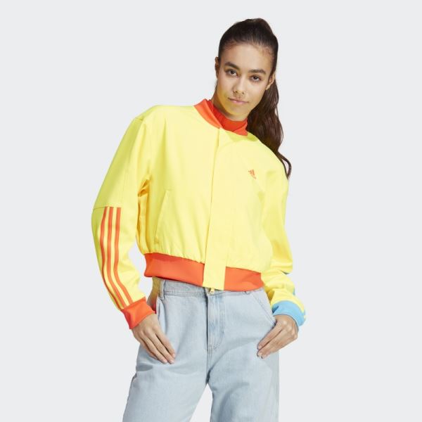 Kidcore Bomber Jacket Adidas Yellow