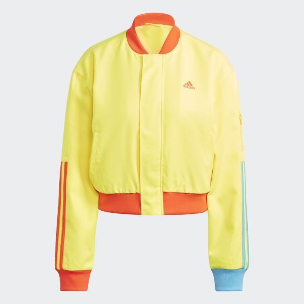 Kidcore Bomber Jacket Adidas Yellow