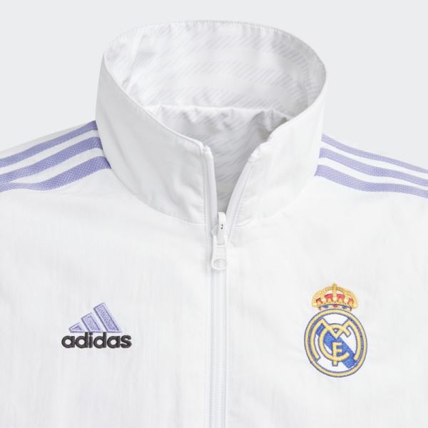 Adidas White Real Madrid Anthem Jacket