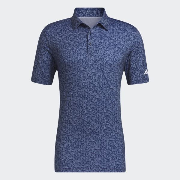 Ultimate365 Allover Print Golf Polo Shirt Navy Adidas