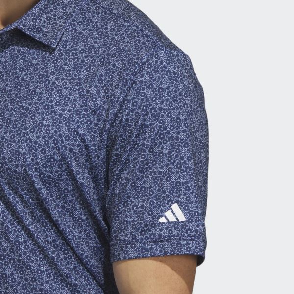 Ultimate365 Allover Print Golf Polo Shirt Navy Adidas