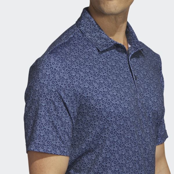 Ultimate365 Allover Print Golf Polo Shirt Navy Adidas