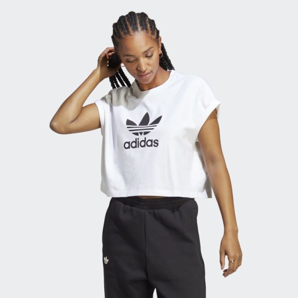 White Adicolor Classics Short Trefoil Tee Adidas