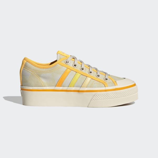 Nizza Platform Shoes Yellow Adidas