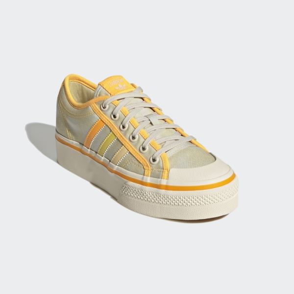 Nizza Platform Shoes Yellow Adidas