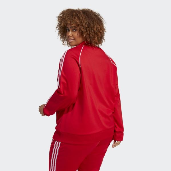 Adicolor Classics SST Track Jacket (Plus Size) Scarlet Adidas