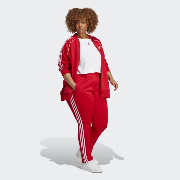 Adicolor Classics SST Track Jacket (Plus Size) Scarlet Adidas