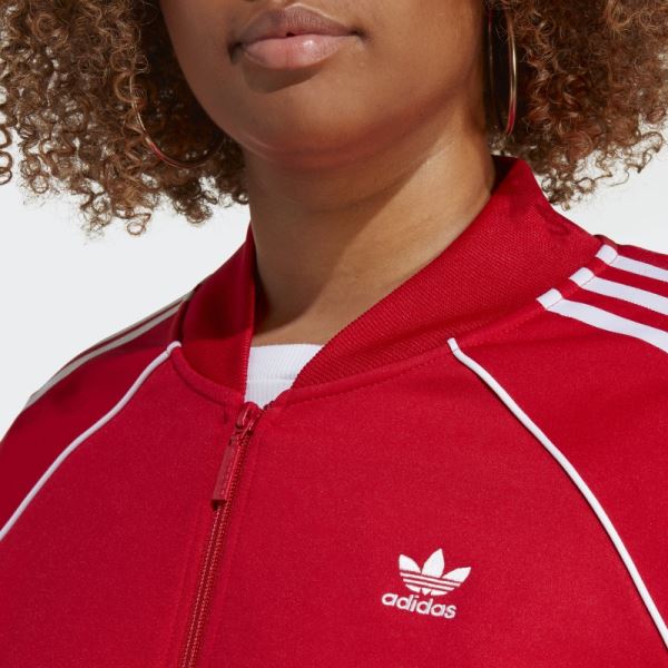 Adicolor Classics SST Track Jacket (Plus Size) Scarlet Adidas