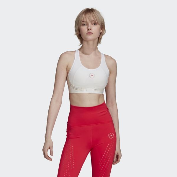 White TruePurpose Medium Support Bra Adidas