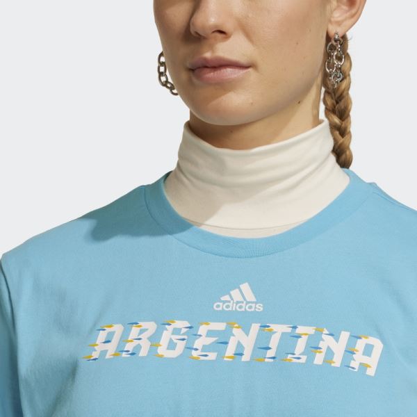 Adidas FIFA World Cup 2022 Argentina Tee Cyan