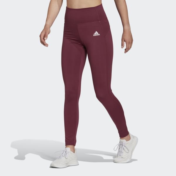 Crimson Adidas FeelBrilliant Designed To Move Tights