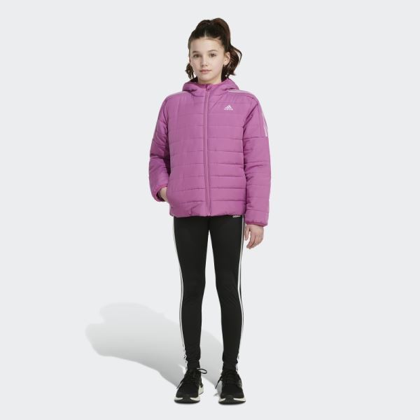 Cozy 3-Stripes Puffer Jacket Lilac Adidas