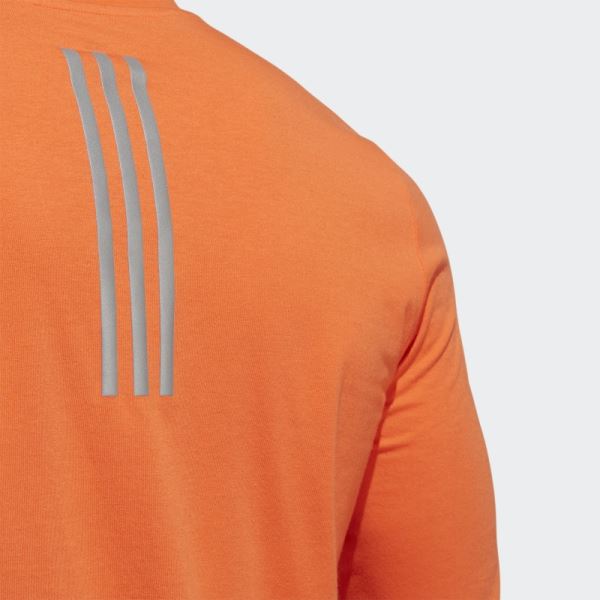 Orange Adidas X-City Long Sleeve AEROREADY Graphic Inline Running Tee