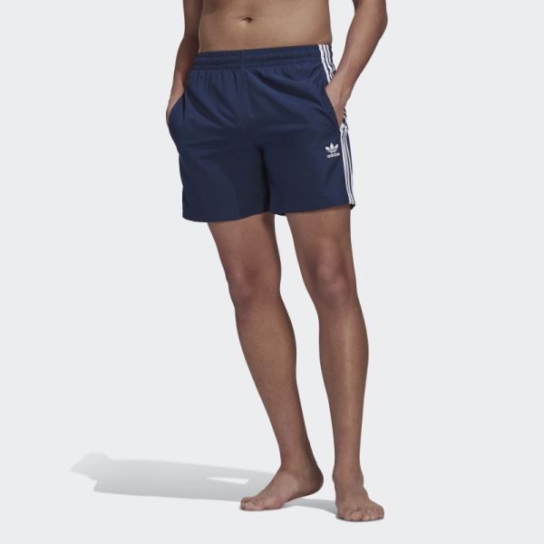 Night Indigo Adidas Adicolor Classics 3-Stripes Swim Shorts