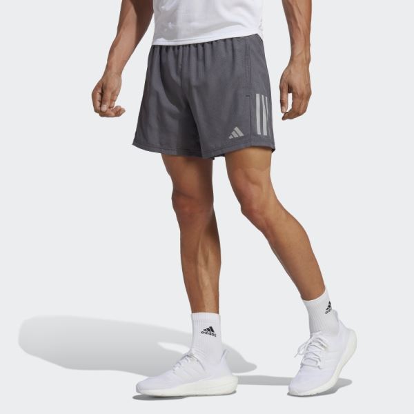 Black Melange Adidas Own the Run Heather Shorts