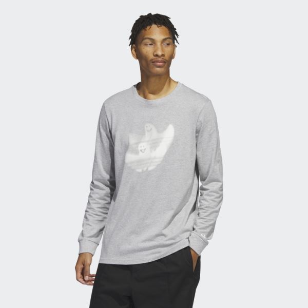 Medium Grey Graphic Shmoofoil Long Sleeve Tee Adidas